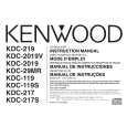 Cover page of KENWOOD KDC-219 Owner's Manual
