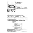 Cover page of PIONEER M770 Service Manual