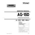 Cover page of TEAC AG-15D Service Manual