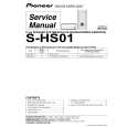 Cover page of PIONEER S-HS01/SDBXTW/E Service Manual