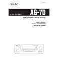 Cover page of TEAC AG7D Owner's Manual