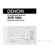 Cover page of DENON AVR-1604 Owner's Manual