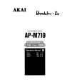 Cover page of AKAI AP-M719 Owner's Manual