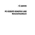 Cover page of CANON PC-D320 Owner's Manual