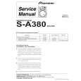 Cover page of PIONEER S-A380/XTL/NC Service Manual