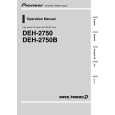 Cover page of PIONEER DEH-2750B/XU/ES Owner's Manual