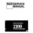 Cover page of NAD 2100 Service Manual