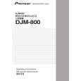 Cover page of PIONEER DJM-800/TLXJ Owner's Manual