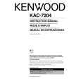 Cover page of KENWOOD KAC-7204 Owner's Manual