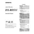 Cover page of ONKYO DX-RD511 Owner's Manual