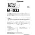 Cover page of PIONEER M-IS22/DBDXJ Service Manual