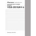 Cover page of PIONEER VSX-2016AV-S/SFXJ Owner's Manual