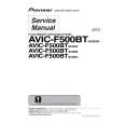 Cover page of PIONEER AVIC-F500BT/XCN/AU Service Manual