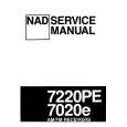 Cover page of NAD 7020E Service Manual