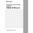 Cover page of PIONEER VSX-518-K/SFLXJ Owner's Manual