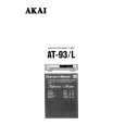 Cover page of AKAI AT-93 Owner's Manual