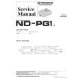Cover page of PIONEER ND-PG1/E Service Manual