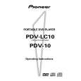 Cover page of PIONEER PDV-10/ZU/CA Owner's Manual