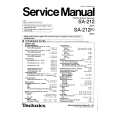 Cover page of TECHNICS SA212/K Service Manual