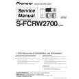 Cover page of PIONEER S-FCRW2700/XJC/E Service Manual