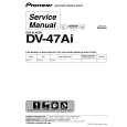 Cover page of PIONEER DV-47AI Service Manual