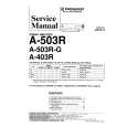 Cover page of PIONEER A503R/G Service Manual