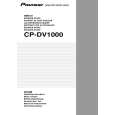 Cover page of PIONEER CP-DV1000/XTW/EW Owner's Manual