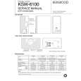 Cover page of KENWOOD KSW-6100 Service Manual
