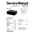 Cover page of TECHNICS RSX102 Service Manual