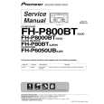 Cover page of PIONEER FH-P8000BT/XJ/UC Service Manual