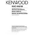 Cover page of KENWOOD KAC-X401M Owner's Manual