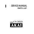 Cover page of AKAI CS-705D Service Manual