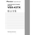 Cover page of PIONEER VSX-43TX/KUXJI/CA Owner's Manual
