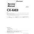 Cover page of PIONEER CX683 Service Manual