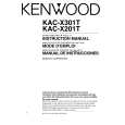 Cover page of KENWOOD KAC-X201T Owner's Manual