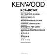 Cover page of KENWOOD KCA-RC547 Owner's Manual