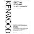 Cover page of KENWOOD KRC-601 Owner's Manual