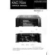 Cover page of KENWOOD KAC7020 Service Manual