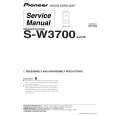 Cover page of PIONEER S-W3700/XJC/E Service Manual
