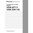 Cover page of PIONEER VSX-D811S-S/KUXJI Owner's Manual