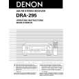 Cover page of DENON DRA295 Owner's Manual