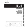 Cover page of TEAC D70 Owner's Manual