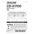 Cover page of TEAC CD-X1700 Owner's Manual