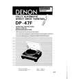 Cover page of DENON DP-47F Owner's Manual