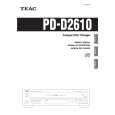 Cover page of TEAC PDD2610 Owner's Manual