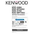 Cover page of KENWOOD KDC-BT945U Owner's Manual