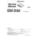 Cover page of PIONEER GM-232/X1H/ES Service Manual