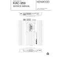Cover page of KENWOOD KAC-959 Service Manual