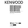 Cover page of KENWOOD KDV-MP4343 Owner's Manual