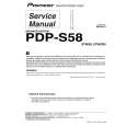 Cover page of PIONEER PDP-S58 Service Manual